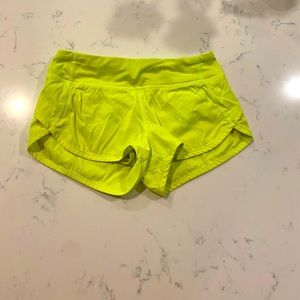 ivivva girls highlighter yellow shorts 2.5” inseam